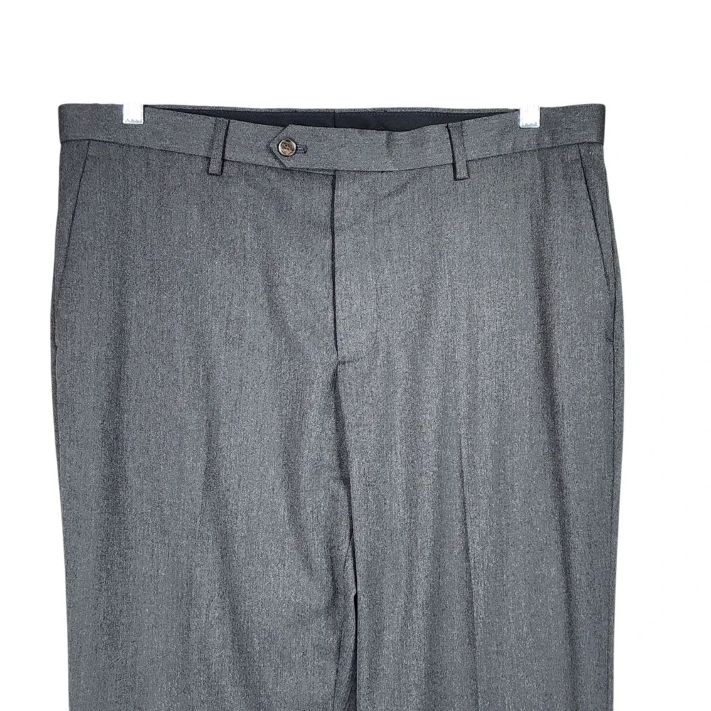 J Crew Bowery Slim Fit Dress Pants 36x32 Men Gray Stretch Business Office Career